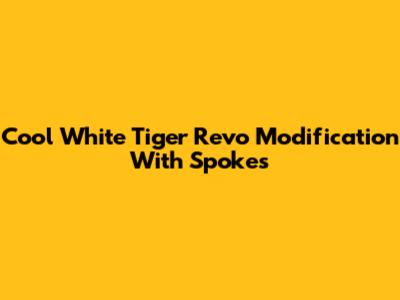 Cool White Tiger Revo Modification With Spokes