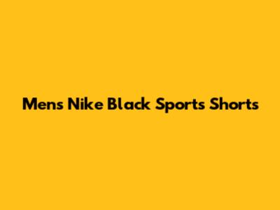 Men's Nike Black Sports Shorts